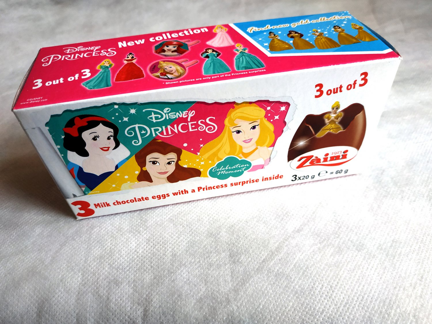 Zaini Disney Princess Chocolate Surprise 3 Eggs With Mini Toy Figure