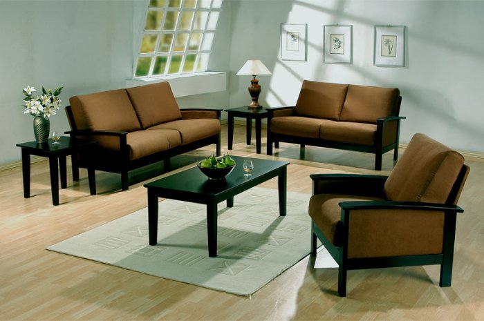 3 pc microfiber living room set sofa, love, chair Value