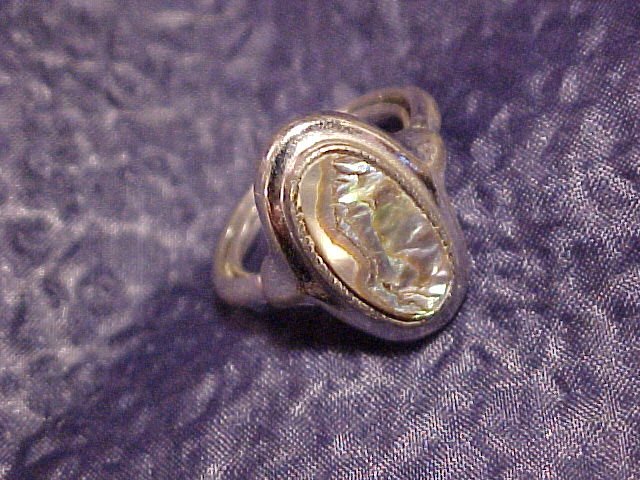 Shimmering Abalone Ring ~ 6 - 7 Designer