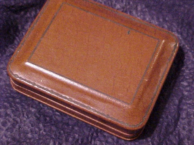Vtg Kennedy's Leather Look Men's Jewelry Case Box