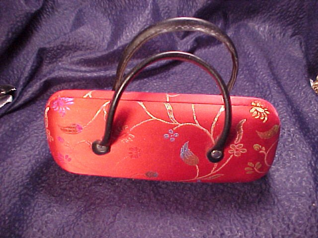 Oriental Satin Jazzy Red Clutch Purse