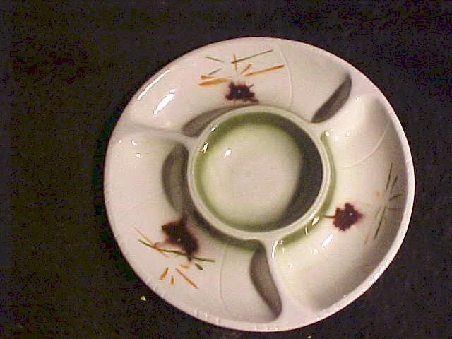 Lane California Pottery Divided Serving Display Bowl