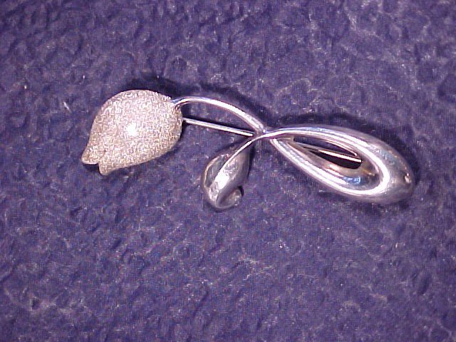 Sterling Silver Modernist Pin