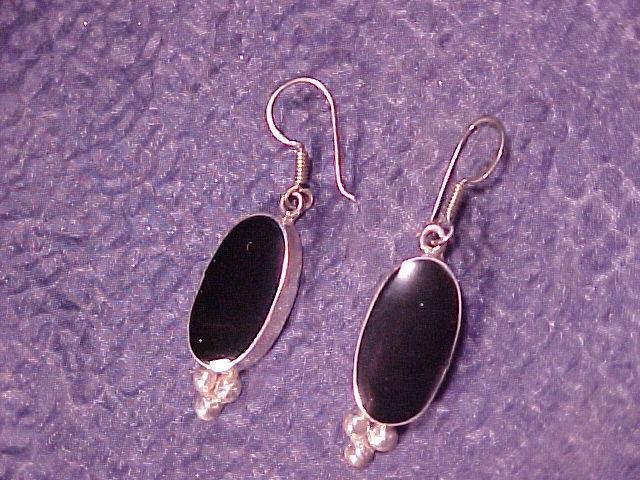 Artisan Onyx & Sterling Silver Classic Pierced Earrings