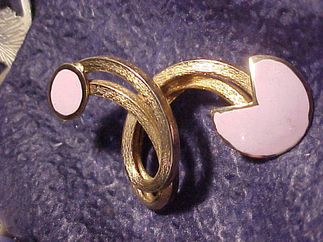 Modernist Pink Swirl Scarf Dress PIN Vintage
