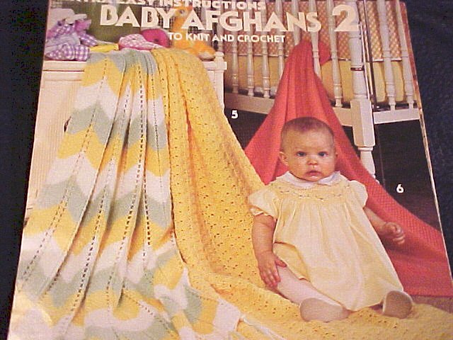 ~ (2) Baby Crochet Design Leaflets ~ Afghan Sweaters +