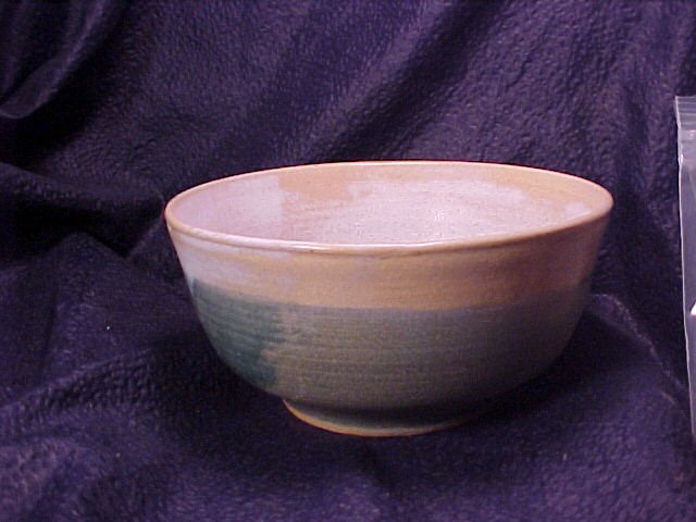Sea Foam & Teal Art Pottery Display Flower Bowl FREE SHIPPING
