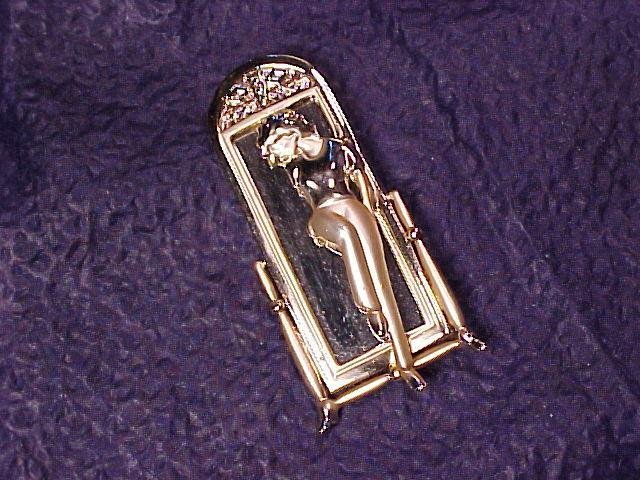 Modernist Mirrored Lady Fashion PIn