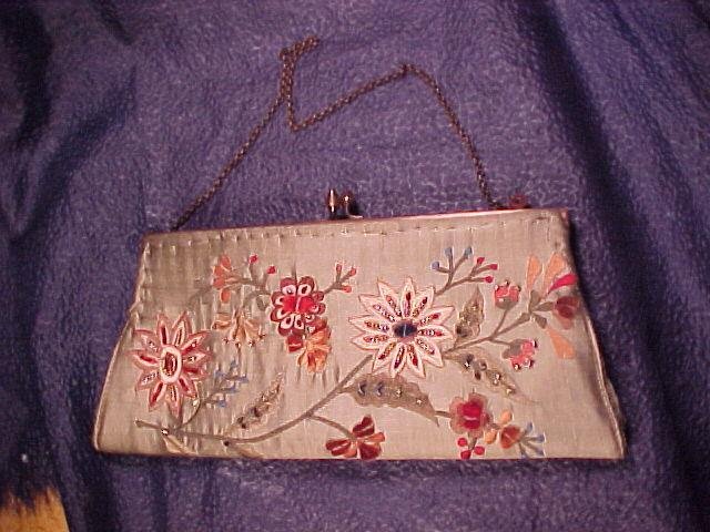 Lovely Embroidered Bead Beaded Hand Bag Purse FREE SHIPPING!