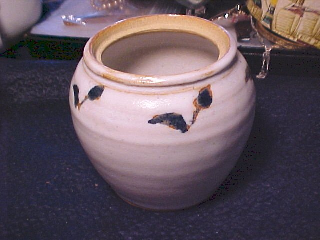 Art Pottery Rose Bowl Grays & Blues ~ Shipping Included