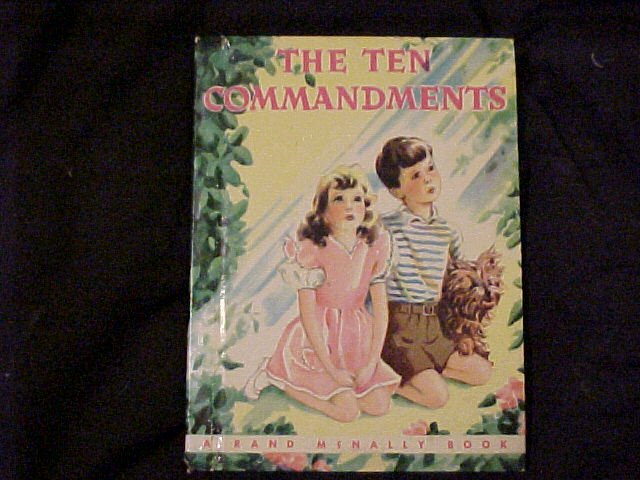 1953 Children's Book The Ten Commandments ~ Free Shipping