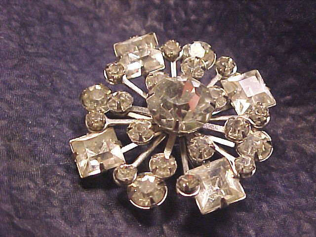 Atomic Era Sparkling Rhinestone Pin ~ Free Shipping