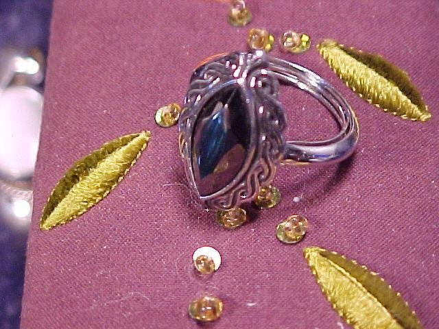 Victorian Styled Hematite Designer Ring Size 6-7