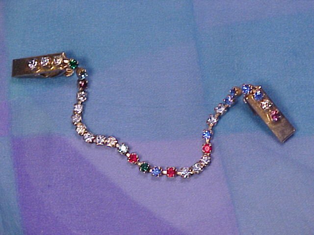 Rainbow Rhinestone Covered Sweater Guard