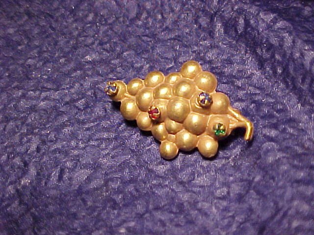 Antique Finding Rhinestone Cluster of Grapes