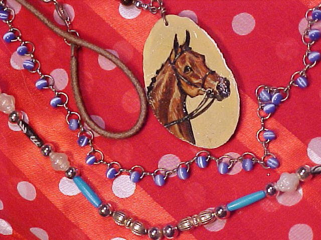 Sandra Snow Arabian Horse Pendant & Necklace Lot