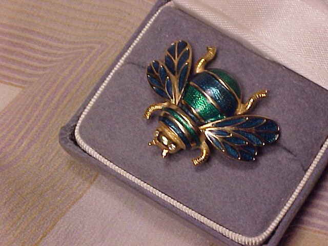 Jewel Enamel Bumblebee Bee Pin Brooch ~ Free Shipping