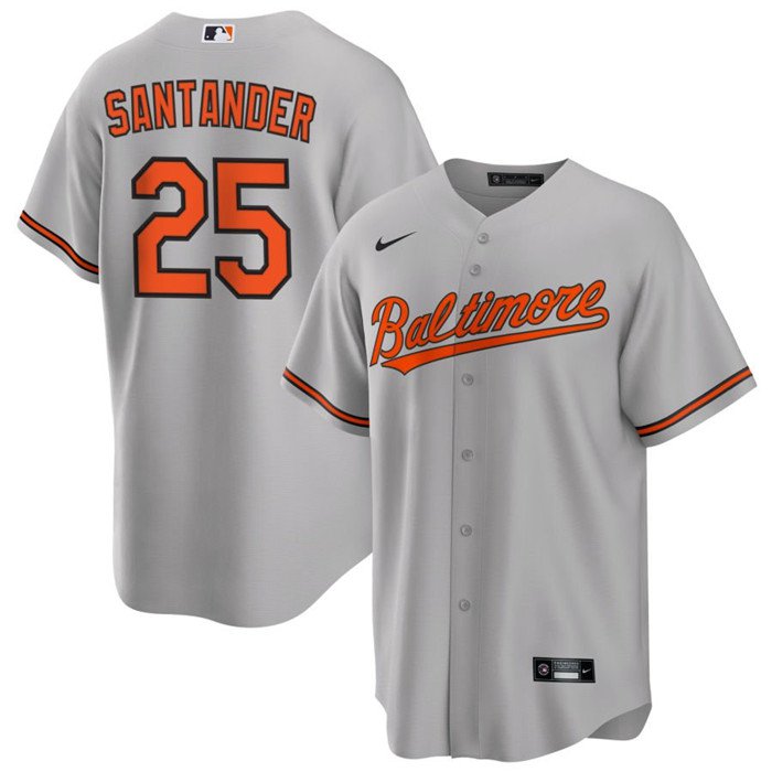 Baltimore Orioles 25 Anthony Santander Grey Stitched Baseball Jersey