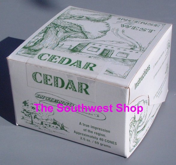 Incense of the West, Box of 40 Cones, Cedar