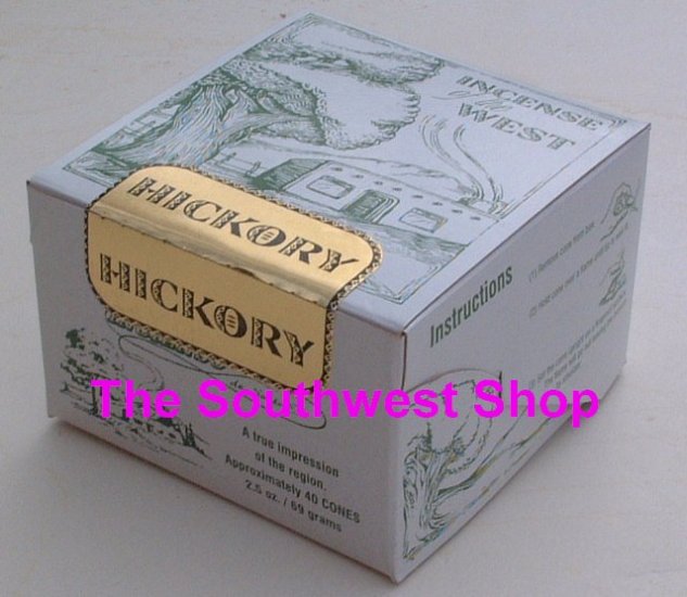 Incense of the West, Box of 40 Cones, Hickory