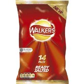 Walkers ready salted crisps 14X25g packs from UK