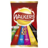 Walkers crisps variety pack 26X25g packets from the UK