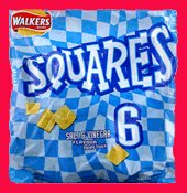 Walkers square crisps Salt and Vinegar 6 pack from UK