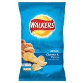 Walkers Salt and vinegar crisps 14X25g packs from UK