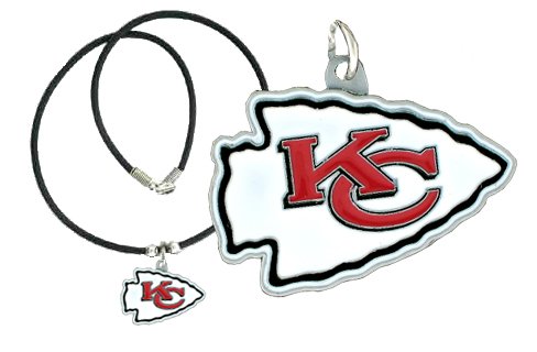 Chiefs Rubber Cord Logo Necklace.