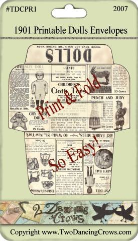 1901 Dolls Printable Envelopes