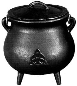 3.5 inch Cast Iron Cauldron with Lid, Charmed