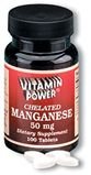 Manganese 50 mg 250 Tablets 633U