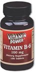 Vitamin B-6 100 mg 250 Tablets 1047U
