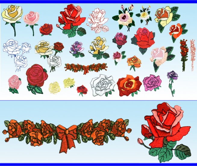 >>> Machine Embroidery Designs 30 NEW ROSES