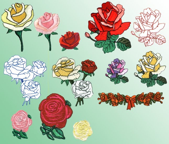 Machine Embroidery Designs ROSES ROSES ROSES