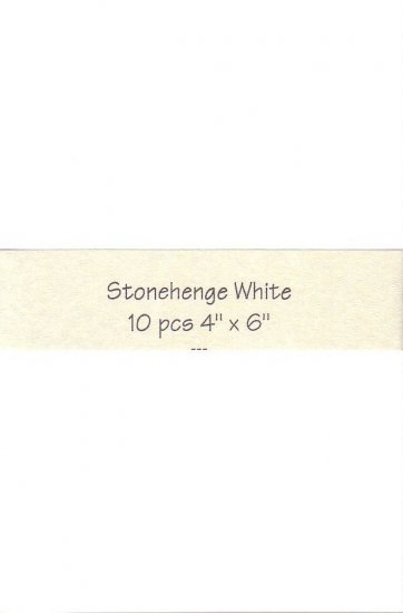 4x6 White Stonehenge Paper
