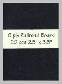 6 ply black Railroad Board precut blank art cards