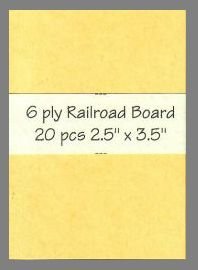 6 ply buff Railroad Board precut blank art cards