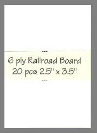 6 ply white Railroad Board precut blank art cards