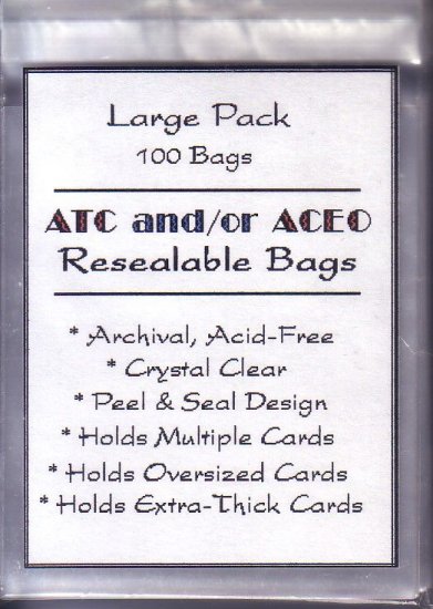 100 Resealable clear bags