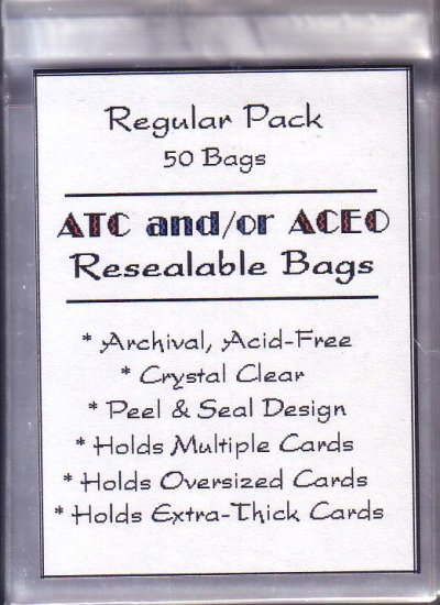 50 Resealable clear bags