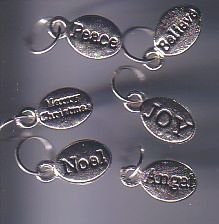 6 different Nugget Word Charms