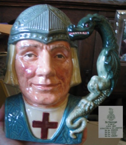 ROYAL DOULTON JUG LARGE ST GEORGE AND THE DRAGON