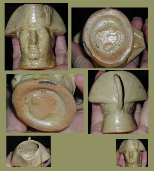 Stephen Green Lambeth Jug, Head of Napoleon REPAIRED