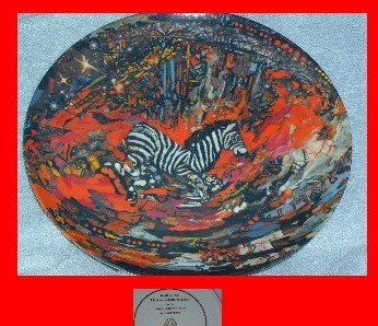 Lenore Beran Plate "Horse of a Different Color" Zebra