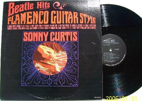 Beatles Hits Flamenco Style Guitar SONNY CURTIS Vintage Vinyl Record