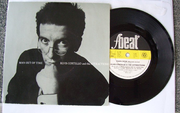 Elvis Costello and Attractions Man out of time FBEAT XX 28 45rpm vinyl record with sleeve
