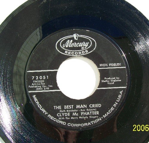 CLYDE MC PHATTER Best man cried RARE vinyl record 45rpm