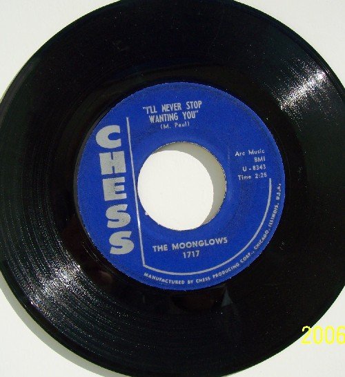 MOONGLOWS I'll Never Stop Wanting You - Love Is A River 1959 Doo Wop 45rpm Vinyl