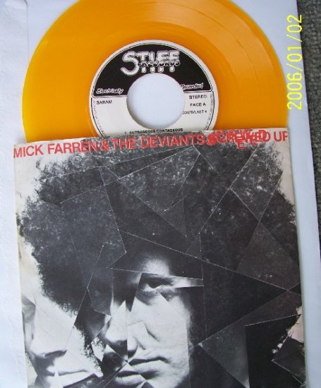 MICK FARREN and the Deviants Screwed Up EP Vinyl Record with sleeve Gold Wax